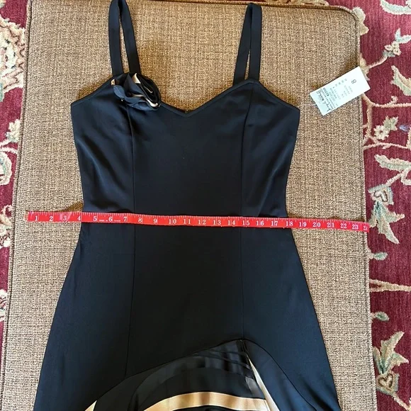 Joseph Ribkoff Black and Copper High Low Dress - Picture 11 of 14